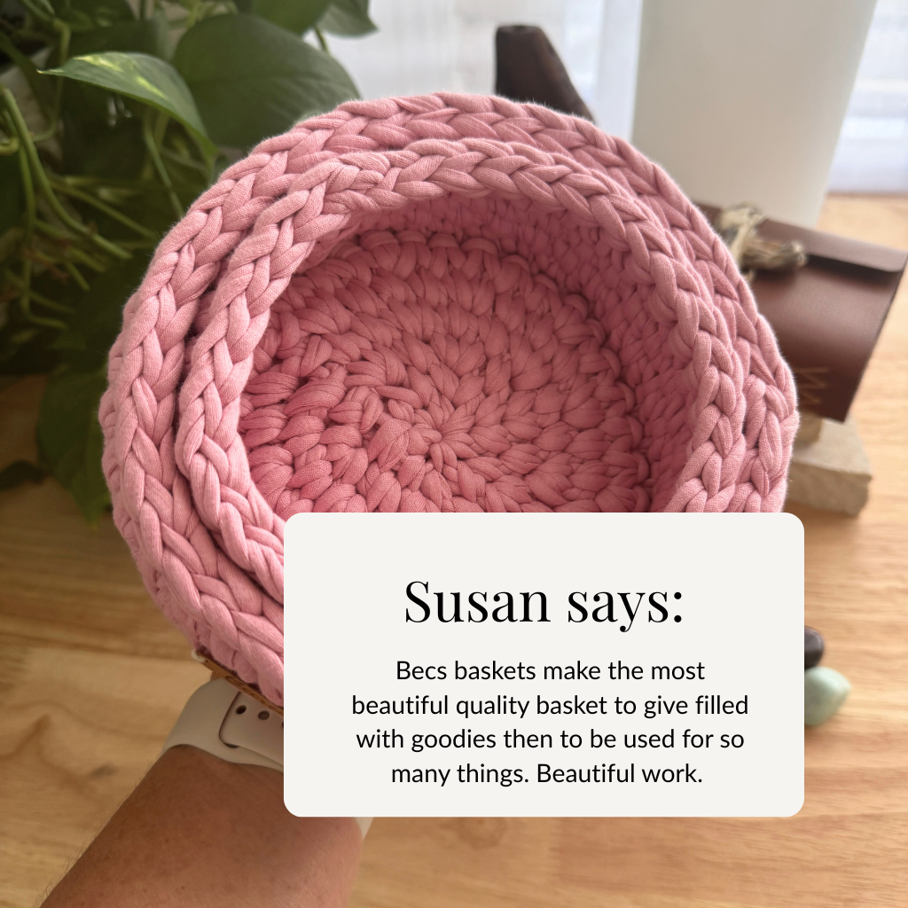 Beautiful quality handmade basket - Gorgeous Venus pink - set of 2 - durable and handy