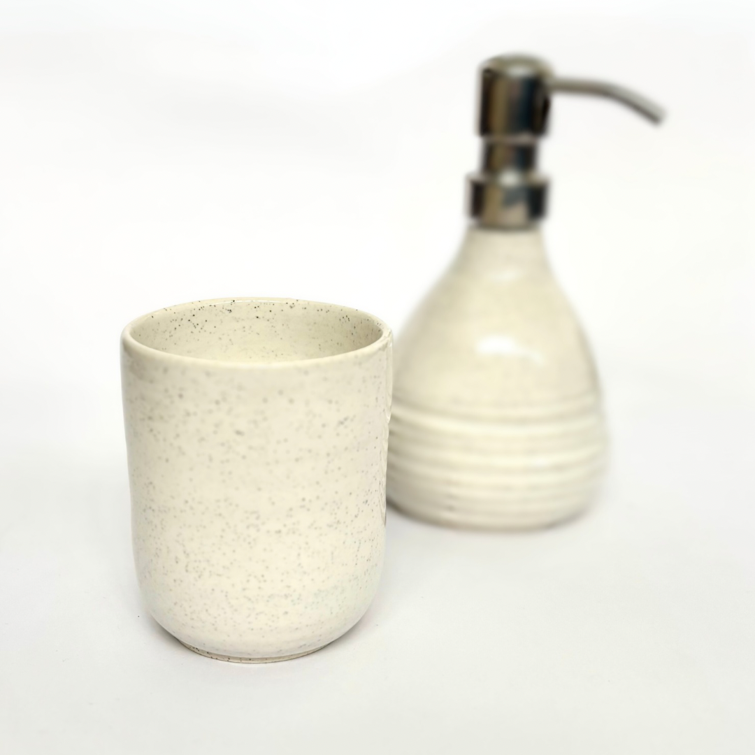 Ceramic Toothbrush & Toothpaste Holder