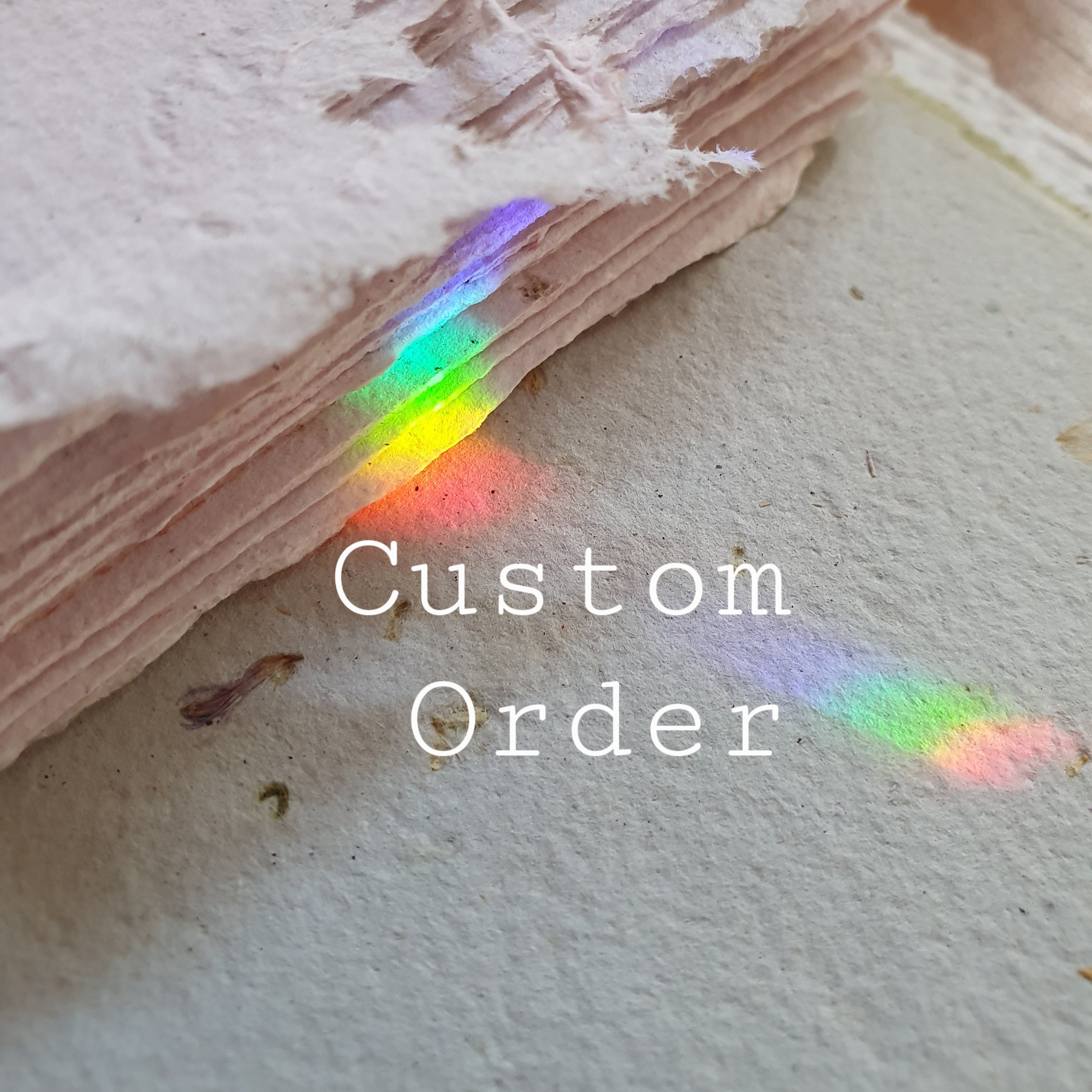Handmade Paper printed business cards and instruction cards
