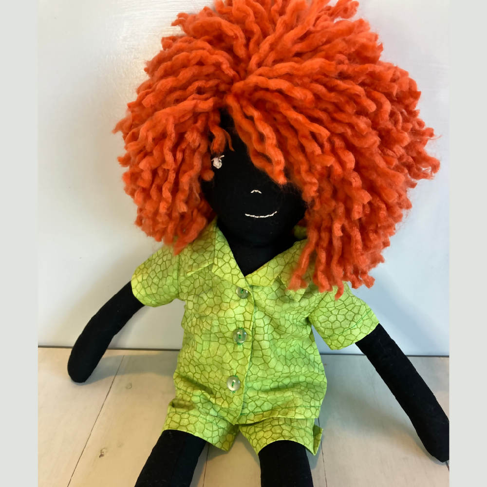 Jerry| Soft doll| Handmade Cloth doll with wild hair| 53cm