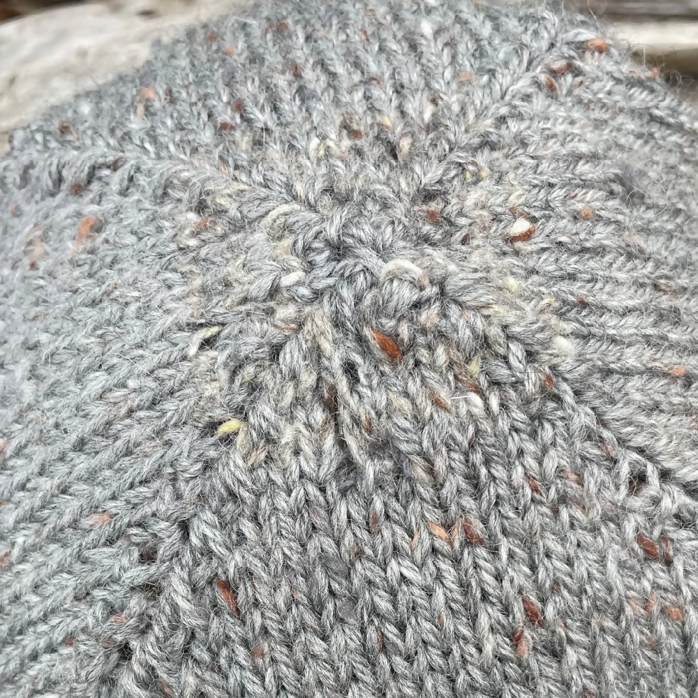 HATITUDE Orange & Grey Merino Beanie with Patch