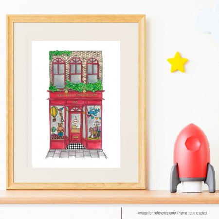 Watercolour Art Print - The Storefront Series - 'The Toy Emporium'