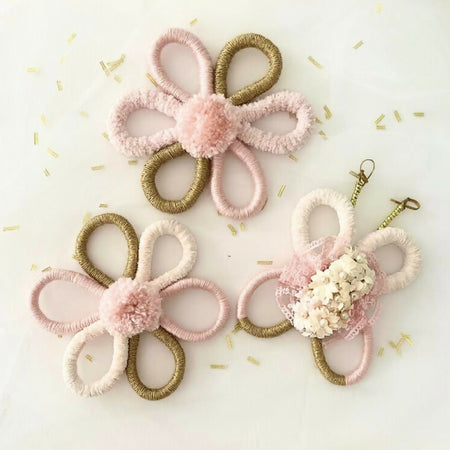 Flower Butterfly Macrame Wall Hanging, Baby Decor, Girls Room Decor