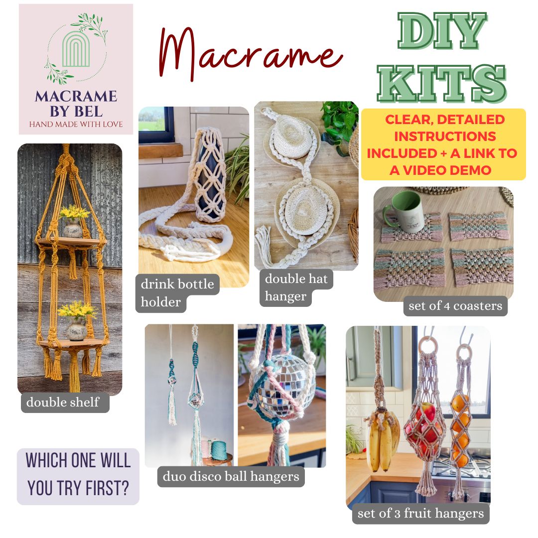 Macrame DIY Kit - Drink bottle holder