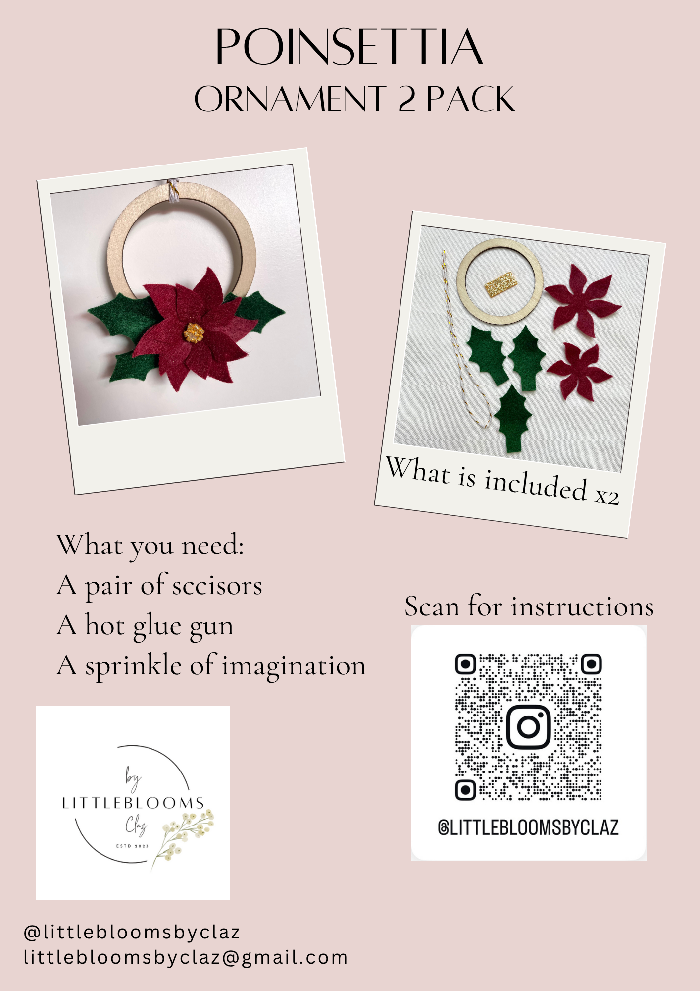 Felt Christmas Wreath Ornaments