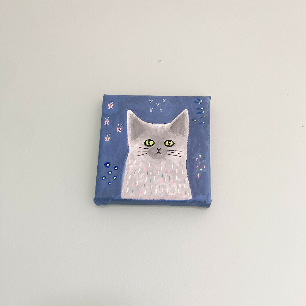 Mini Art Canvas featuring cute cat