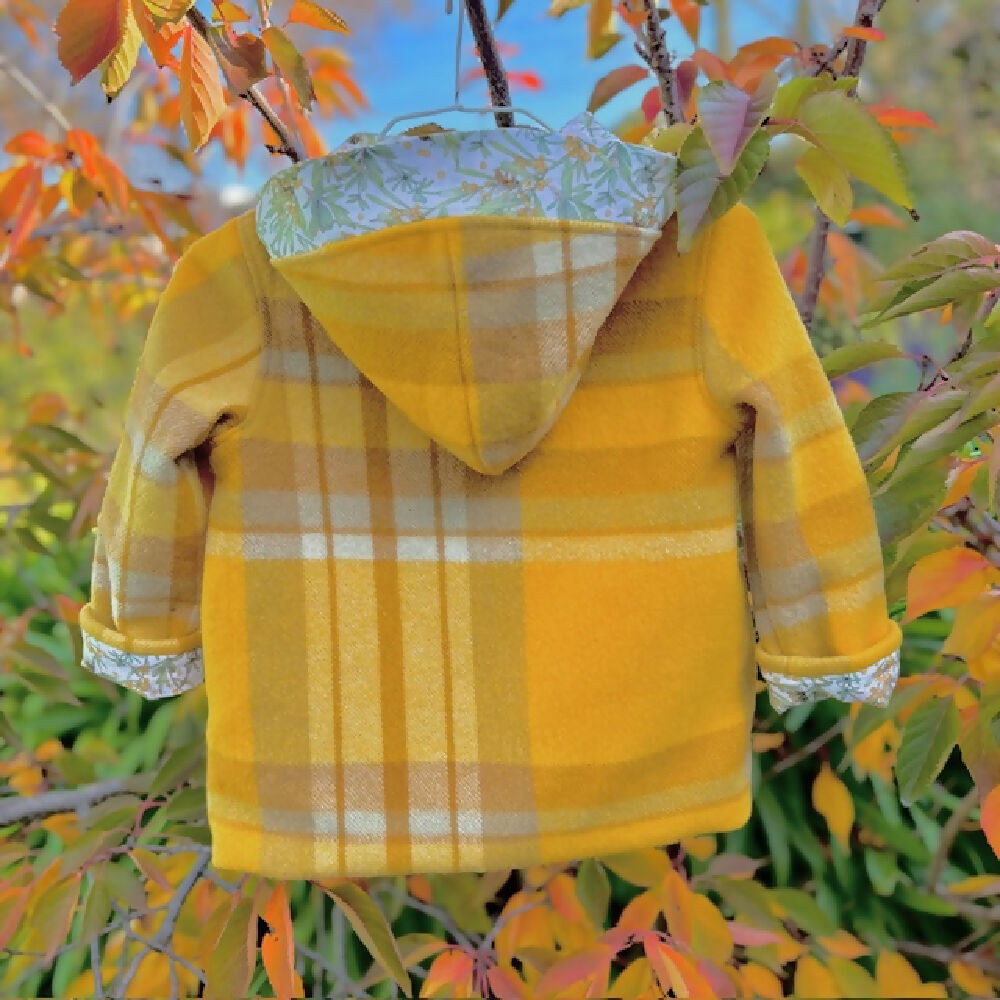 Australiana Bee and Wattle lined Blanket Duffle Coat