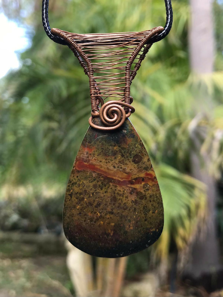 Copper Indonsian Agate necklace