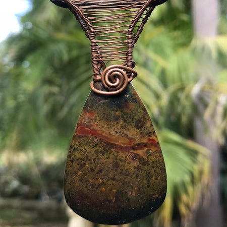 Copper Indonsian Agate necklace