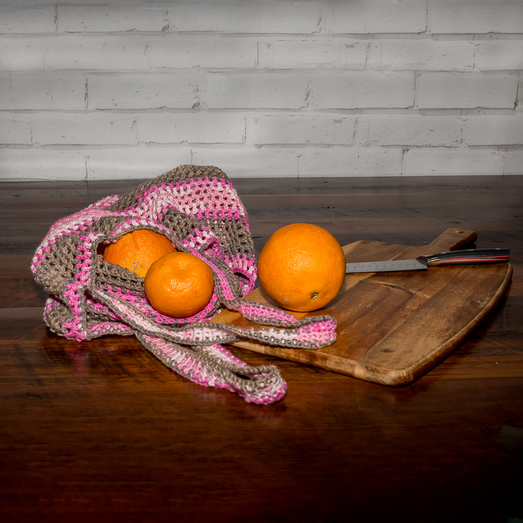 Crocheted Market Bag - Multi Coloured