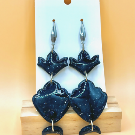 Galaxy Moon light Earrings