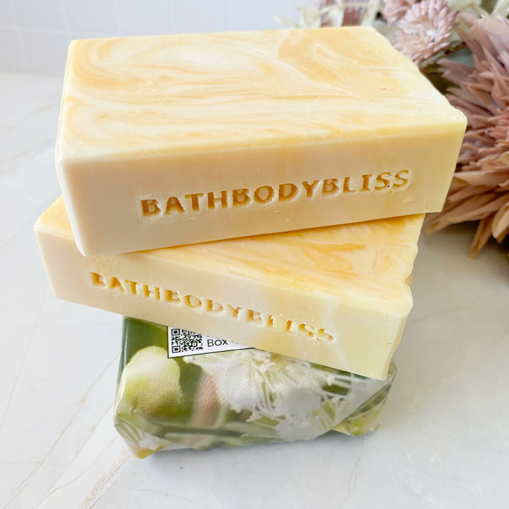 Handmade Lemon Myrtle Vegan Soap stacked