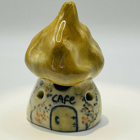 Ceramic Fairy Mushroom Cafe House ornament