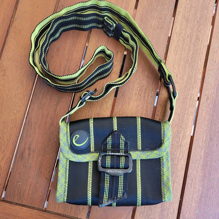 Upcycled Mini Satchel Bag [Green / Black]