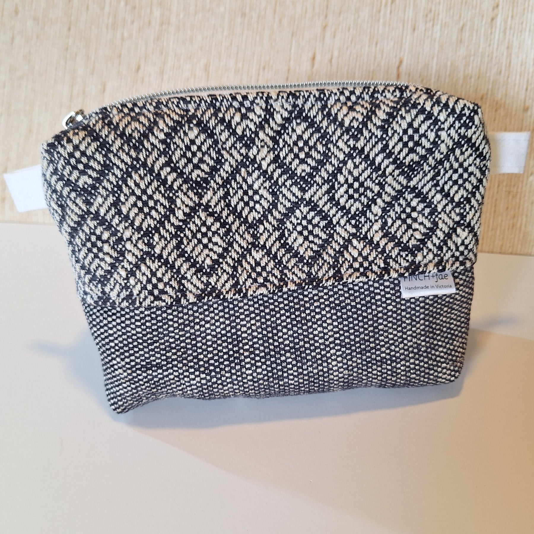 Diamond Upcycled Zipper Pouch: was $40
