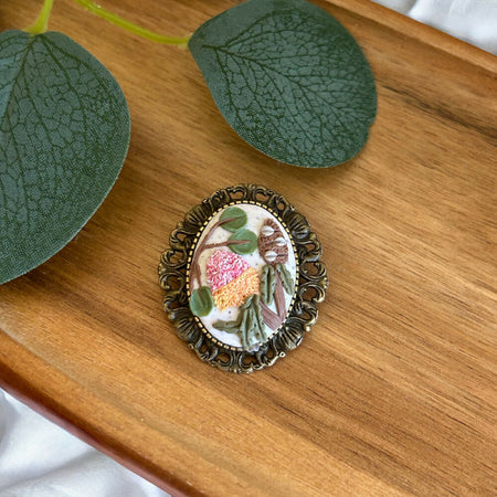 Banksia menziesii tree brooch