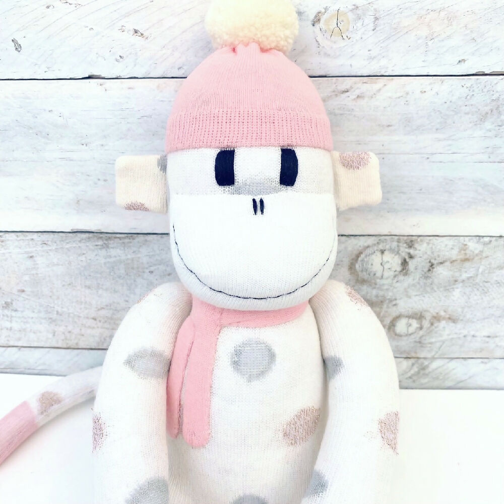 Martha the Sock Monkey - READY TO SHIP soft toy