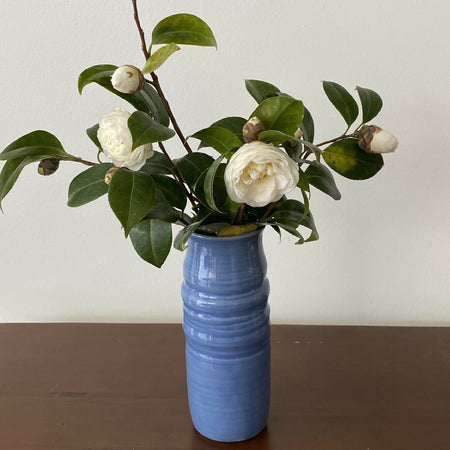 Swirl vase small soft blue