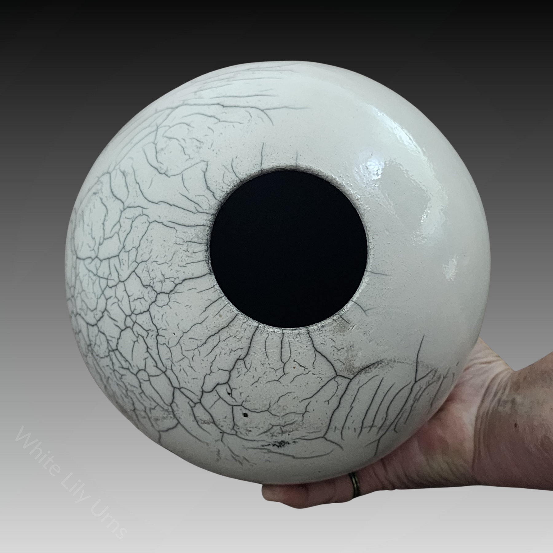Dragon Moon Raku Fired Pottery Urn
