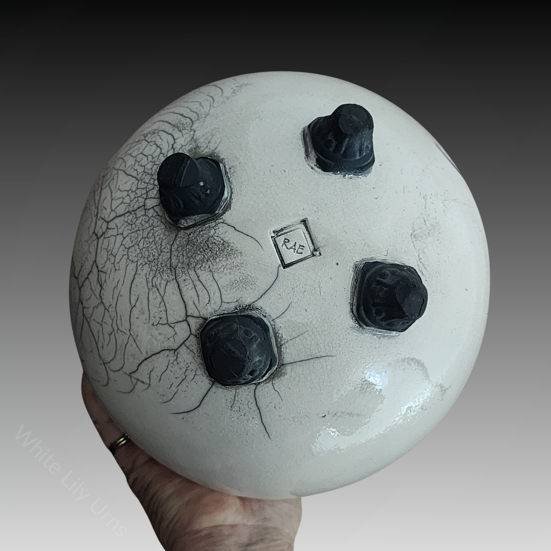 Dragon Moon Raku Fired Pottery Urn