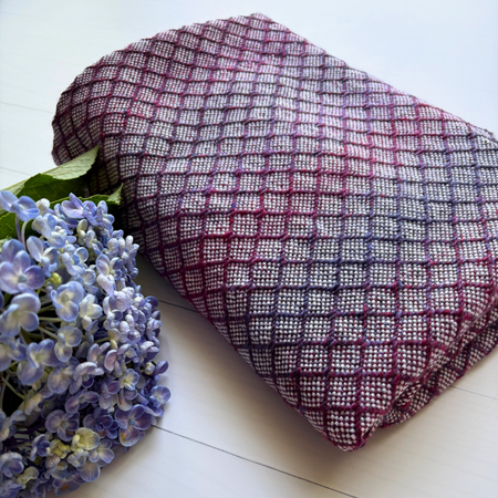 Baby Blanket - Handwoven - Wool and Acrylic - Purple