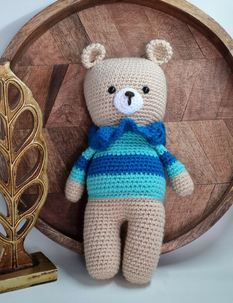 Handmade crochet teddy bear plush toy