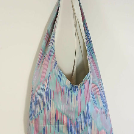 Grey printed shopping bag