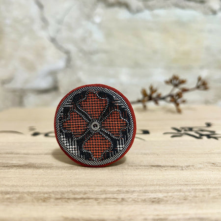 Brooch Floral Japanese Textile - BC-40