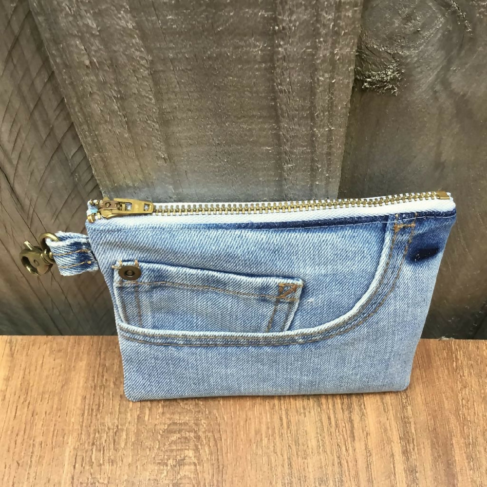 Upcycled Denim Front Pocket Purse