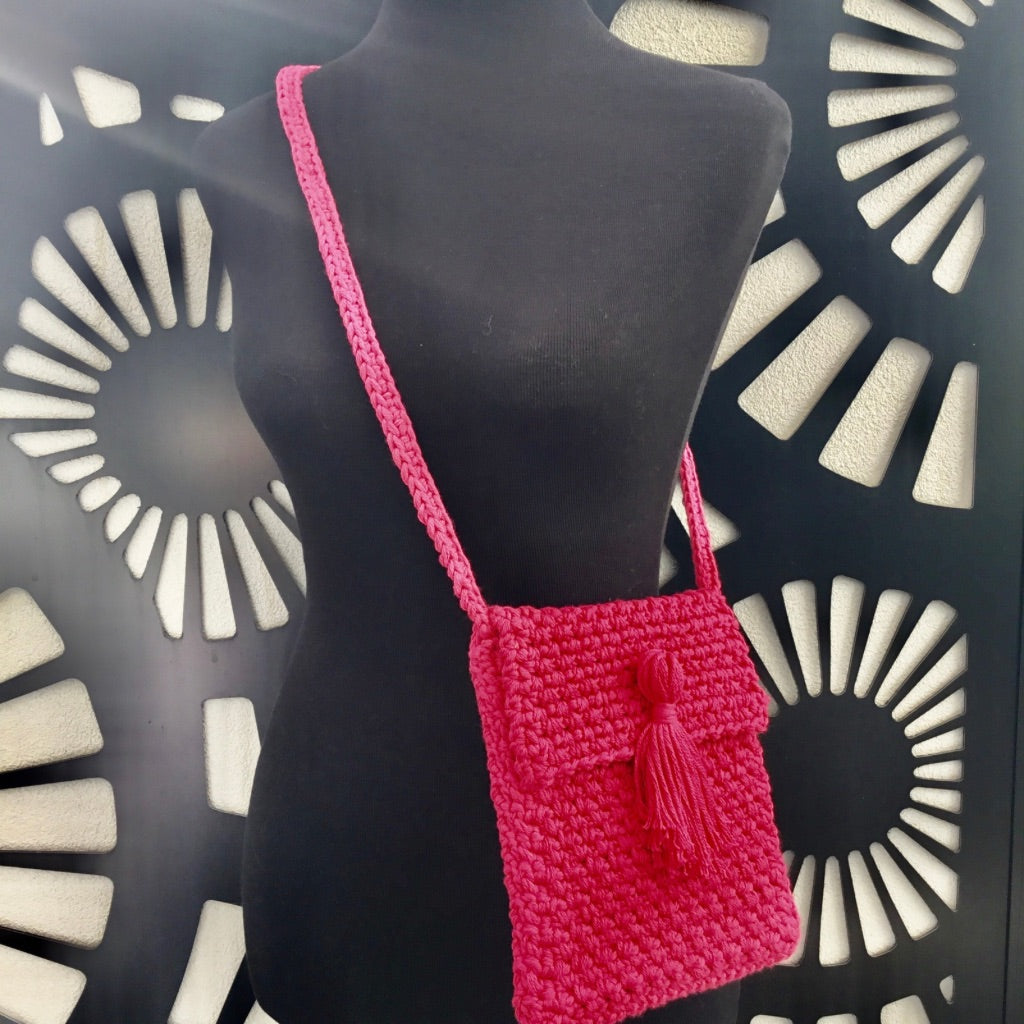 Crocheted Cross Body Bag