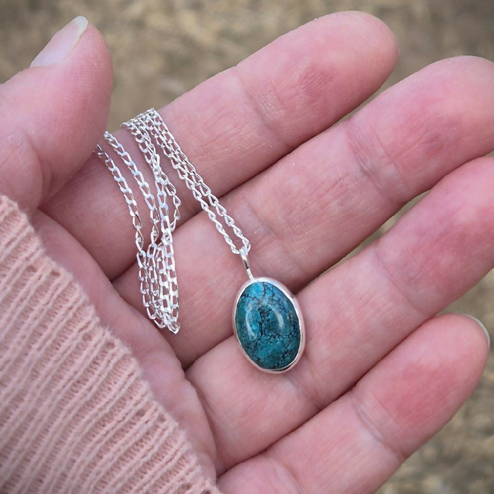 Silver Turquoise Pendant 2b2