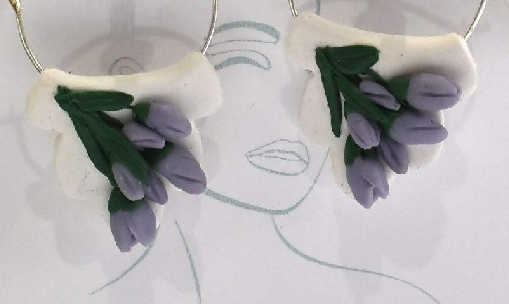 FLORAL HOOPS LILAC TULIP A