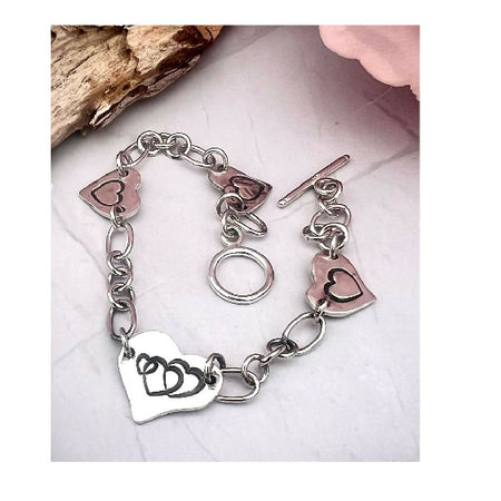 Sterling Silver Sweethearts Bracelet.