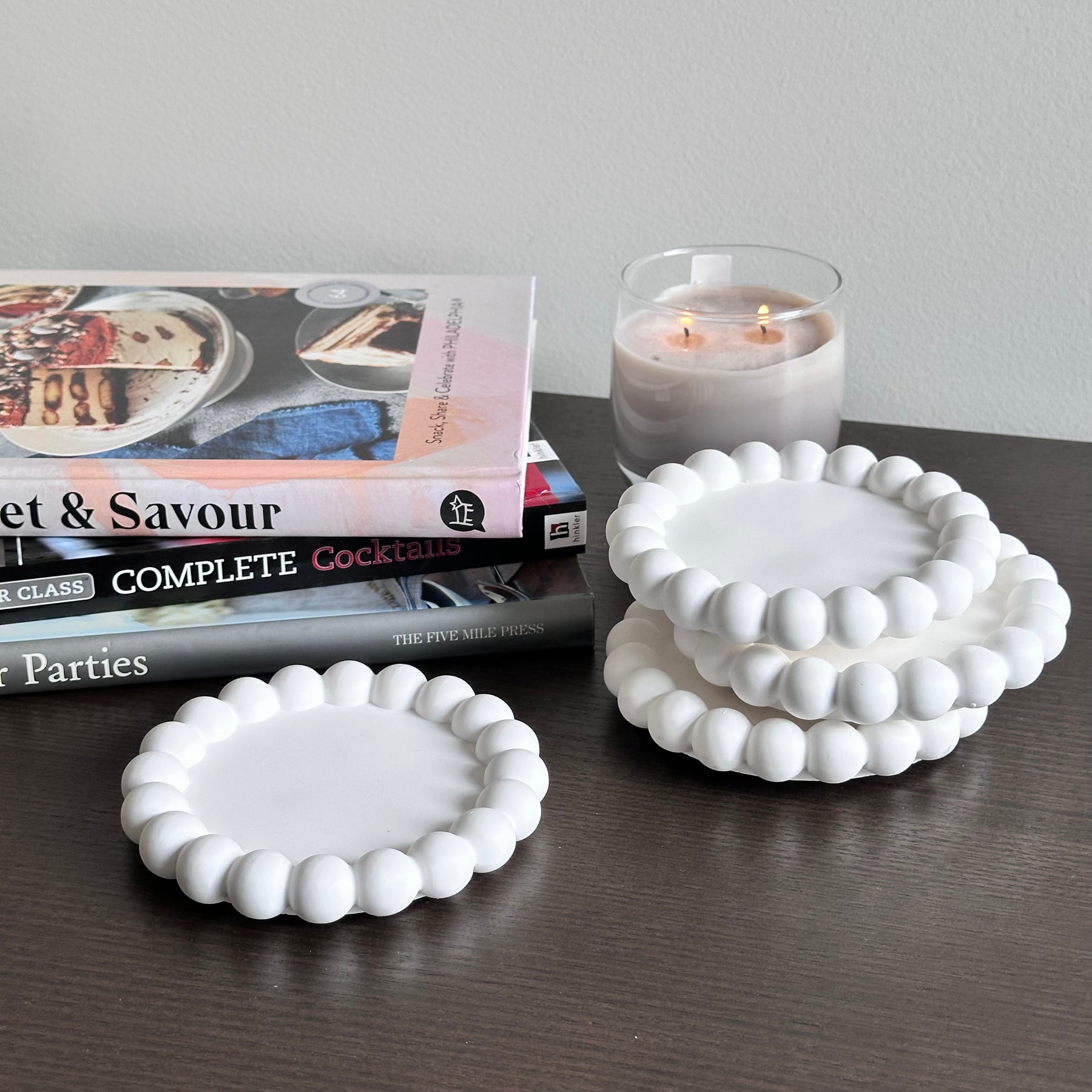 Eco-friendly resin Bubble Coasters | Set of 4