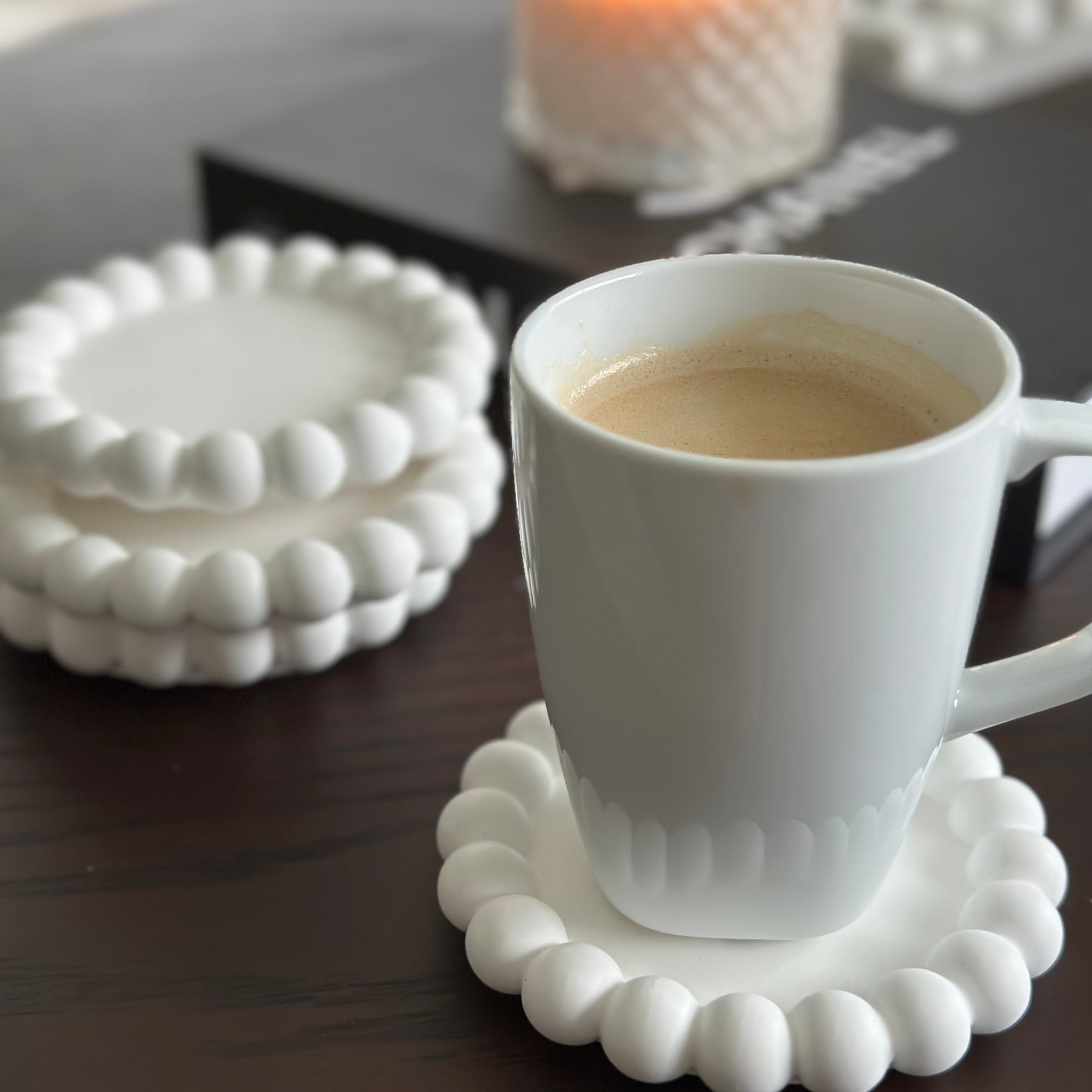 Eco-friendly resin Bubble Coasters | Set of 4