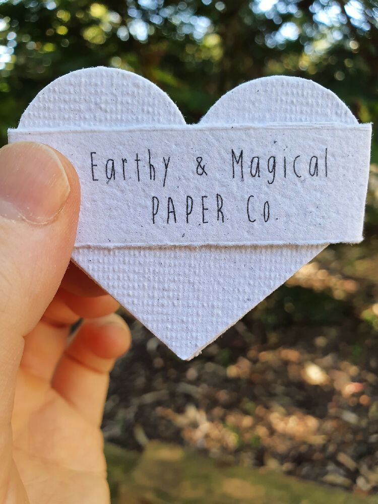 20 Handmade Recycled Paper Hearts