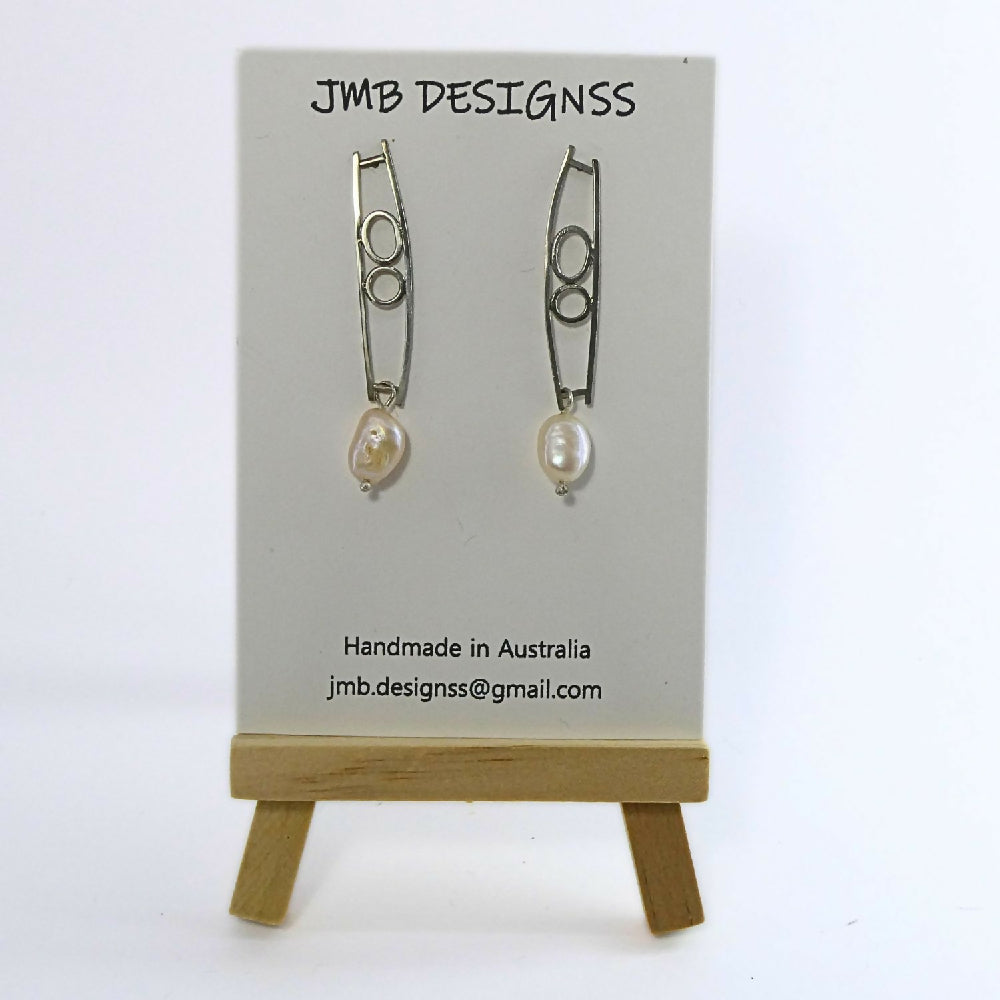Sterling silver earrings card M002