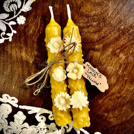 Yellow Intention Spell Ritual Candle Beeswax