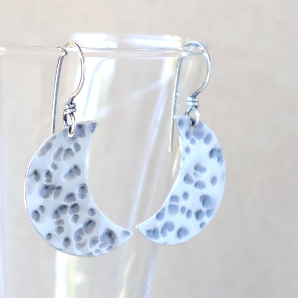 Medium Crescent Moon Earrings - Handcrafted with Australian Made Sterling Silver