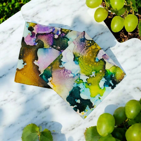 Alcohol Ink | Resin | Drink Coasters (Set of 4) The Odd Bunch