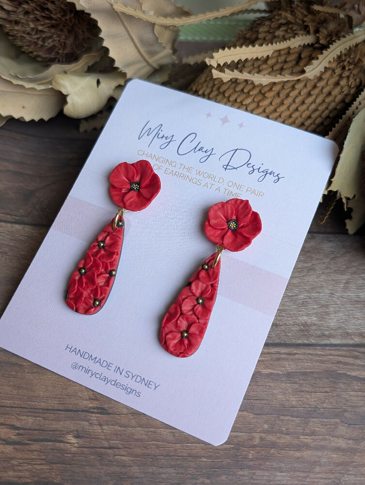 Field of Poppy Dangles