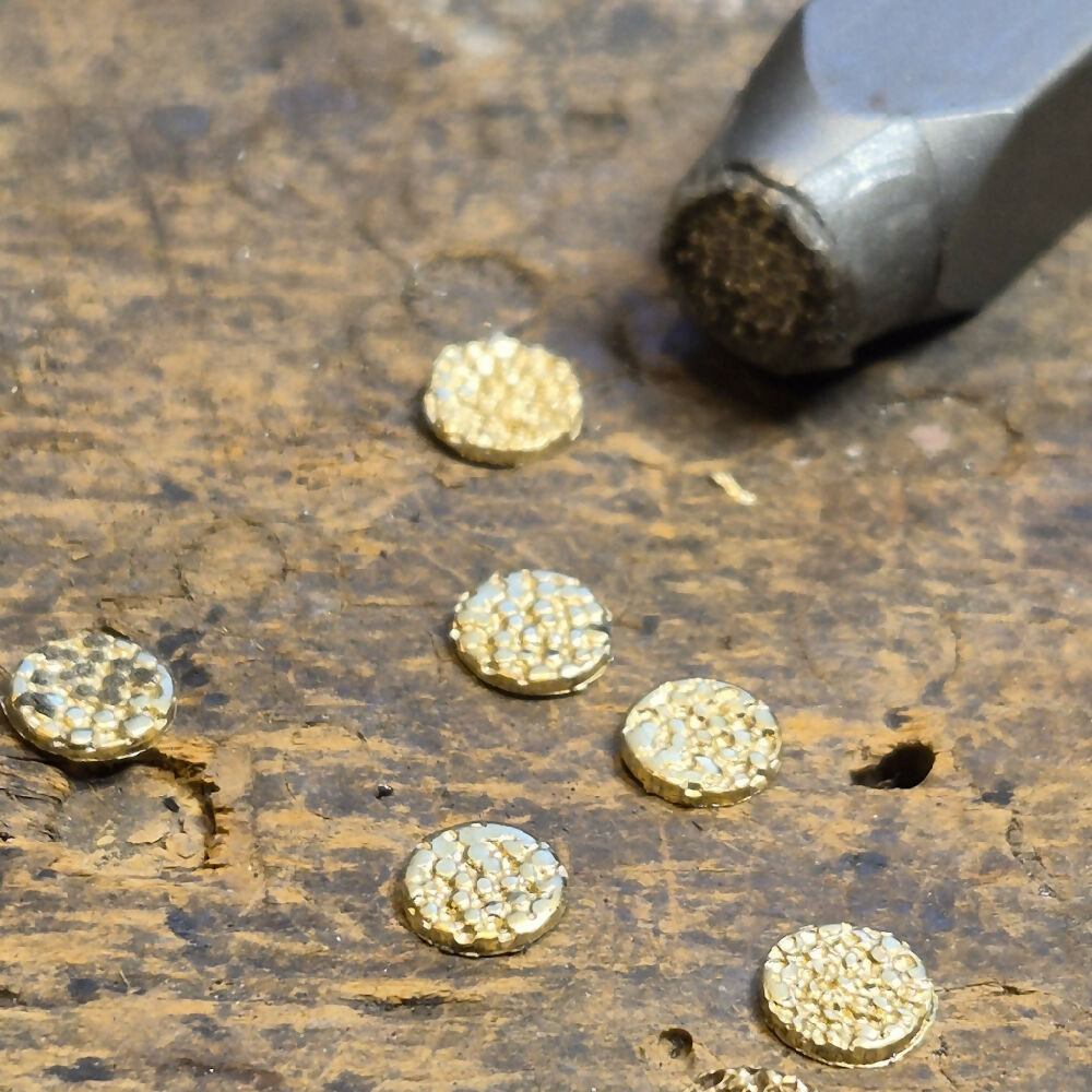 Billy Button Brass and Silver Earring Studs