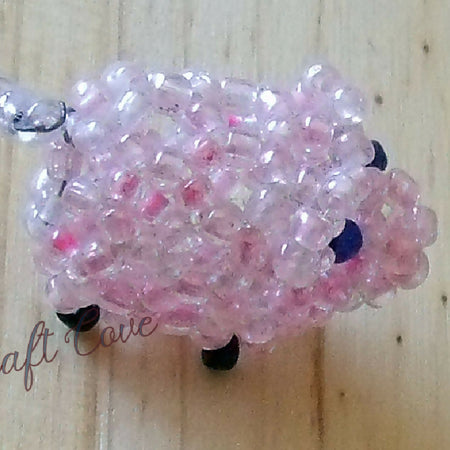 Beaded Pink Pig