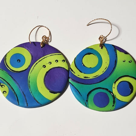 Bright Polymer Clay Earrings