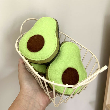 Felt avocado play food