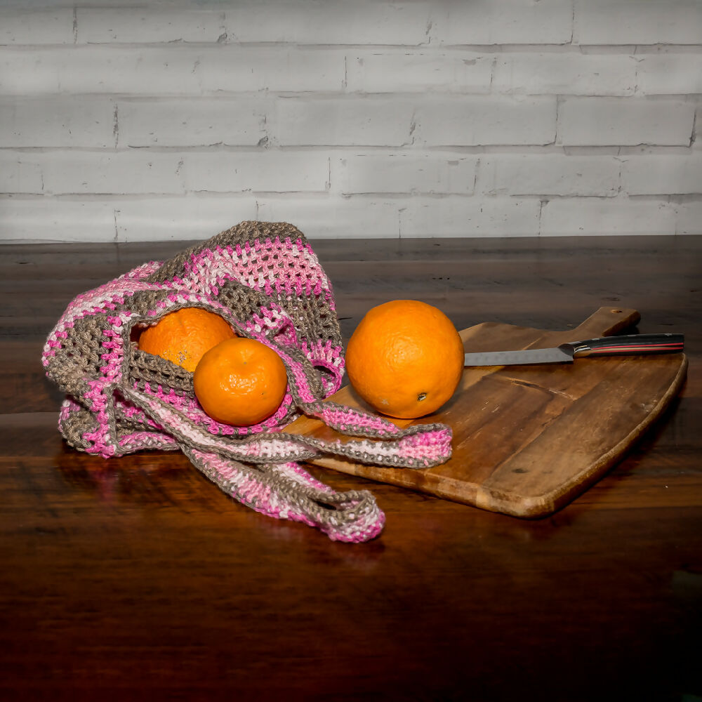 Crocheted Market Bags - Pinks