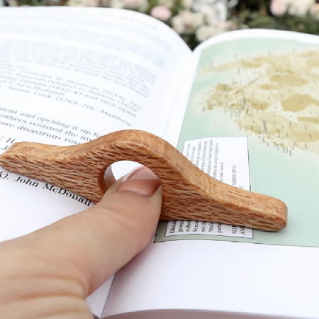 Book Bird Handmade Wooden Page Holder Blackwood