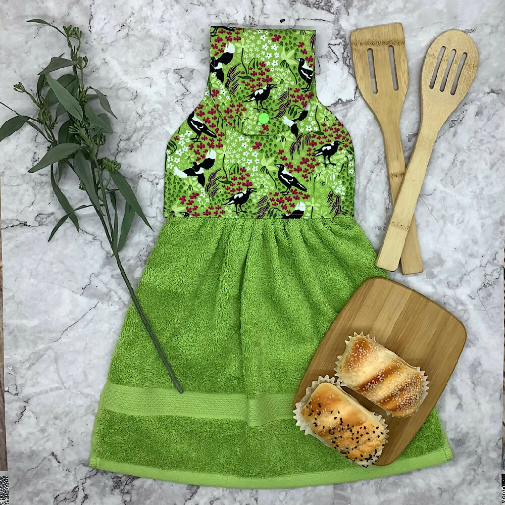 Australian Magpies hanging hand towel - 4 Designs