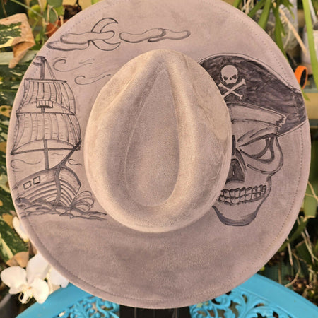 Pirate fedora hat