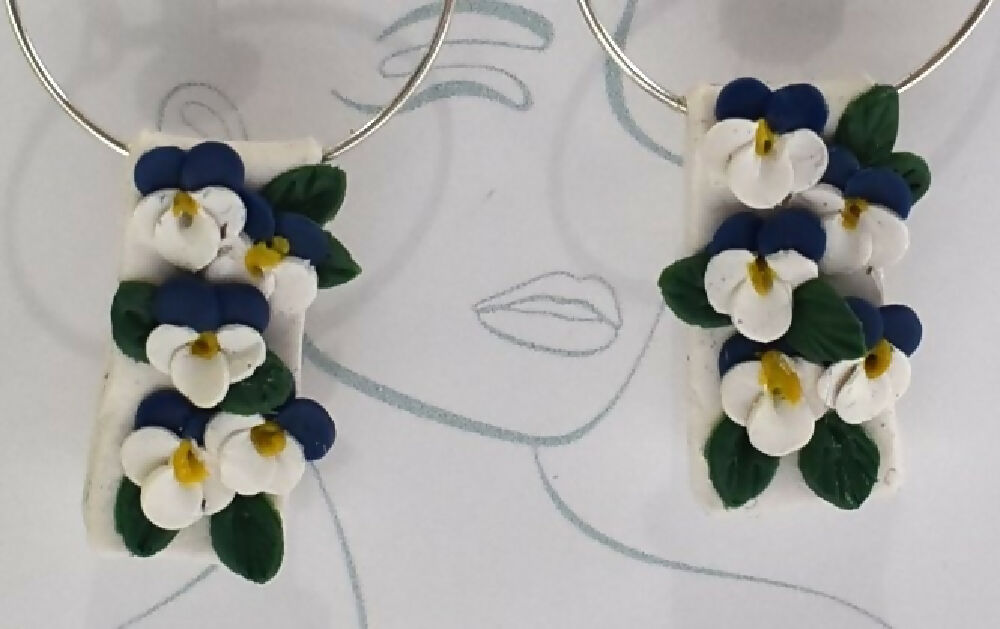 FLORAL HOOPS PANSIES A